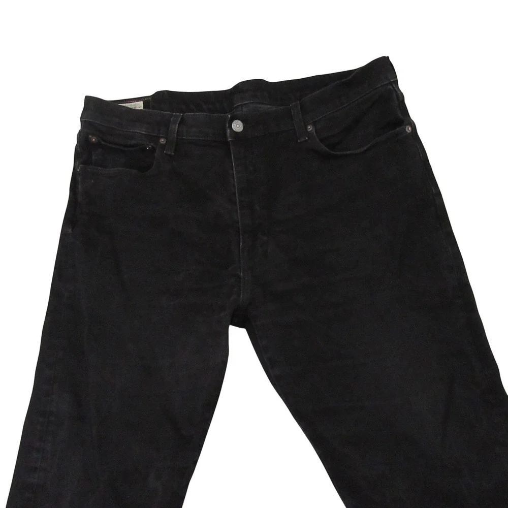 Levi's Mens Premium 502 Straight Leg Jeans 38 x‎ 30 Dark Black Stretch Red